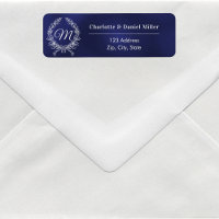 Adresse de retour de la couronne en monogramme bla