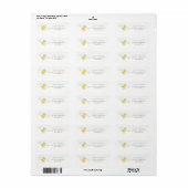 Étiquette Adresse de retour de la douche bébé Poussin Nuage (Feuille entière)