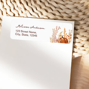 Étiquette Adresse de retour de la fête prénuptiale automnale