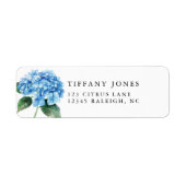 Étiquette Adresse de retour de la fête prénuptiale florale H (Devant)