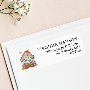 Étiquette Adresse de retour de la maison Cute