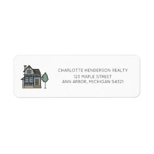 Étiquette Adresse de retour de la maison du détaillant