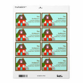 Étiquette Adresse de retour de la maison et de la famille -  (Feuille entière)