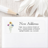 Étiquette Adresse de retour de la nouvelle adresse (En situation)