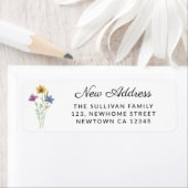 Étiquette Adresse de retour de la nouvelle adresse (En situation)