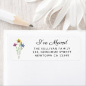 Étiquette Adresse de retour de la nouvelle adresse (En situation)