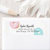 Étiquette Adresse de retour de la partie Donut (En situation)