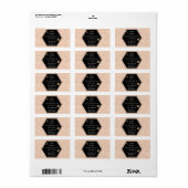 Étiquette adresse de retour de la reine d'abeille à nid d'ab (Feuille entière)