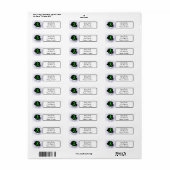 Étiquette Adresse de retour de la sensibilisation à la malad (Feuille entière)