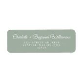 Étiquette Adresse de retour de la taille de script classique (Devant)