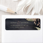 Étiquette Adresse de retour de la végétation botanique rusti (En situation)