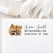 Étiquette Adresse de retour de l'animal de compagnie Hamster (En situation)