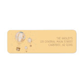 Étiquette Adresse de retour de l'Anniversaire de e (Devant)