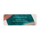 Étiquette Adresse de retour de l'aquarelle Abstraite (Devant)