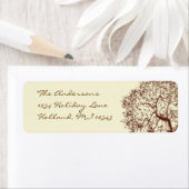 Étiquette Adresse de retour de l'arborescence Brown (En situation)