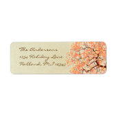 Étiquette Adresse de retour de l'arbre de corail (Devant)