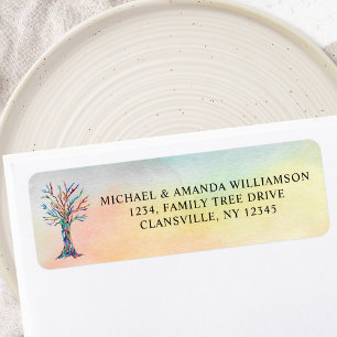 Étiquette Adresse de retour de l'arbre familial