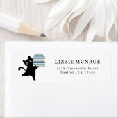 Étiquette Adresse de retour de l'auteur de livre simple élég (En situation)