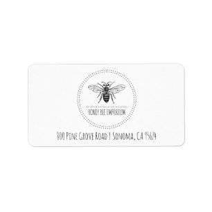 Étiquette Adresse de retour de l'entreprise Bee