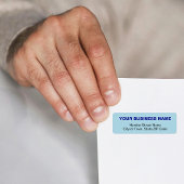 Étiquette Adresse de Retour de l'Entreprise Bleu Clair Basée