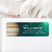 Étiquette Adresse de retour de l'espace du système solaire J (En situation)