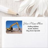 Étiquette Adresse de retour de l'excavateur de Digger (En situation)