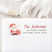 Étiquette Adresse de retour de l'illustration d'aquarelle Pè (En situation)