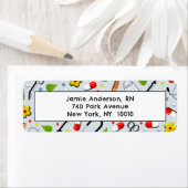 Étiquette Adresse de retour de l'infirmière (En situation)