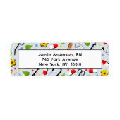 Étiquette Adresse de retour de l'infirmière (Devant)