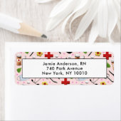 Étiquette Adresse de retour de l'infirmière (En situation)