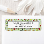 Étiquette Adresse de retour de l'infirmière (En situation)