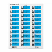 Étiquette Adresse de retour de l'oeil du veau Holstein perso (Feuille entière)