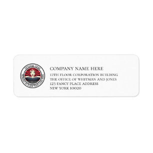 Étiquette Adresse de retour de logo d'entreprise personnalis
