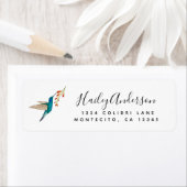 Étiquette Adresse de retour de l'oiseau de colibris (En situation)