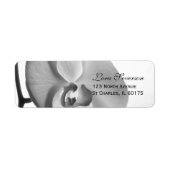 Étiquette Adresse de retour de l'orchidée blanche (Devant)