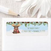 Étiquette Adresse de retour de l'orignal de Noël (En situation)