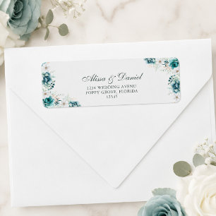 Étiquette Adresse de retour de mariage à fleurs sauvages sar