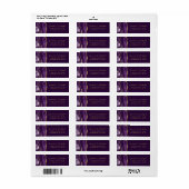 Étiquette Adresse de retour de mariage Agate Violet Prune (Feuille entière)