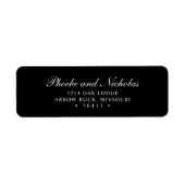 Étiquette Adresse de Retour de Mariage Classique Élégant Noi (Devant)