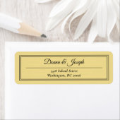 Étiquette Adresse de Retour de Mariage Élégante Classique Fa (En situation)