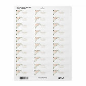 Étiquette Adresse de retour de mariage floral rose (Feuille entière)