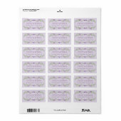 Étiquette Adresse de Retour de Mariage Florale Violette Rust (Feuille entière)
