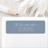 Étiquette Adresse de retour de mariage Future Mr & Mrs Scrip (En situation)