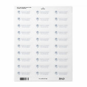 Étiquette Adresse de Retour de Mariage Hydrangea Navy Classi (Feuille entière)