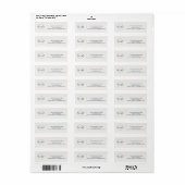 Étiquette Adresse de Retour de Mariage Monogramme Classique  (Feuille entière)