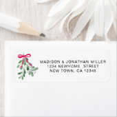 Étiquette Adresse de retour de Mistletoe (En situation)