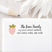 Étiquette Adresse de retour de mûre fraise (En situation)