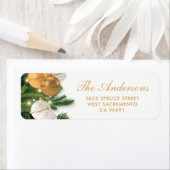 Étiquette Adresse de retour de Noël (En situation)