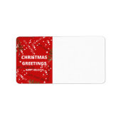 Étiquette Adresse de retour de Noël (Devant)