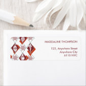 Étiquette Adresse de retour de Noël moderne (En situation)